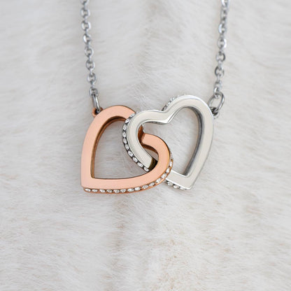 Cousin Necklace | To My Cousin My Best Friend - Interlocking Hearts Necklace | Cousin Friendship Necklace
