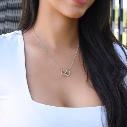 Cousin Necklace | To My Cousin My Best Friend - Interlocking Hearts Necklace | Cousin Friendship Necklace