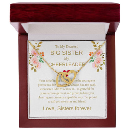 For My Beloved Big Sister – Interlocking Hearts Necklace Gift For Big Sister