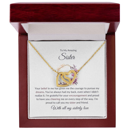 To My Incredible Sister – Interlocking Hearts Necklace | A Beautiful Gift of Sisterhood