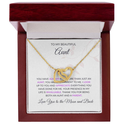 To My Beautiful Aunt Necklace – Elegant Hearts Jewelry | Message Card for Expressing Love and Gratitude - SOUVMOUR