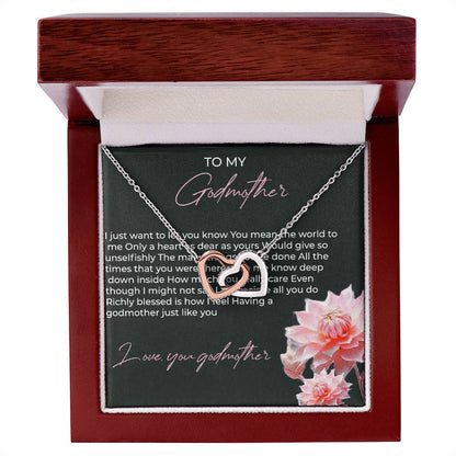 To My Godmother, Interlocking Hearts Necklace | Godmother Necklace (Necklace Only)