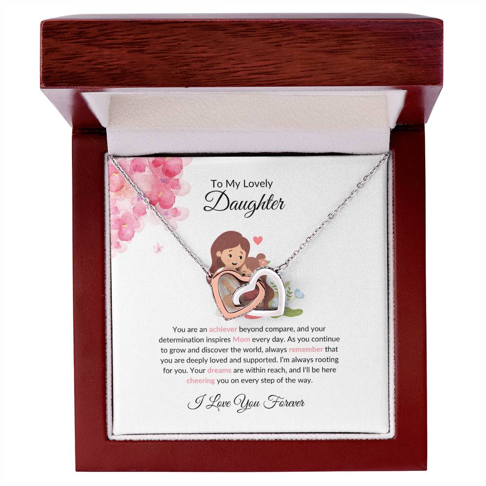 To My Beautiful & Lovely Daughter - Hearts Necklace | Endless Love Symbol