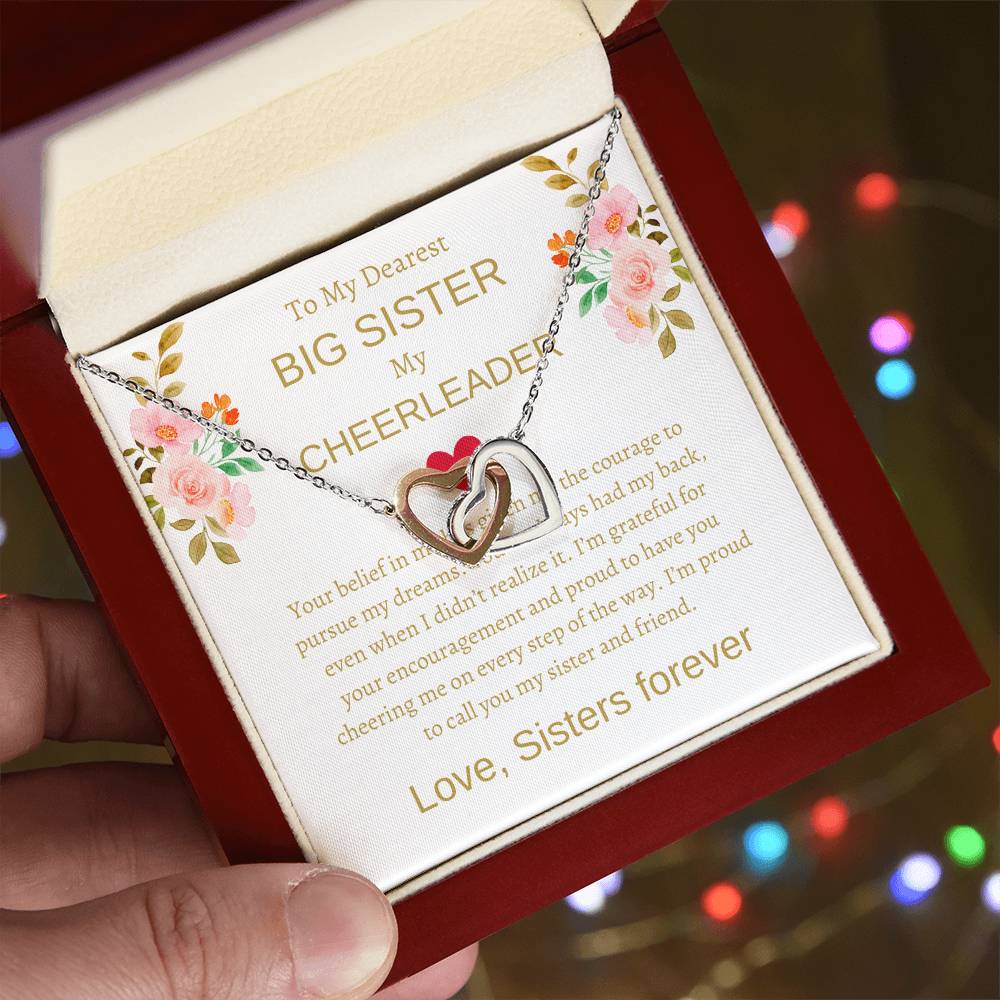 For My Beloved Big Sister – Interlocking Hearts Necklace Gift For Big Sister