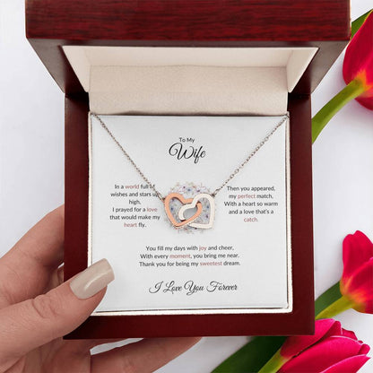 To My Wife, The Woman I Prayed For | Heart-Shaped Pendant Gift for Wife