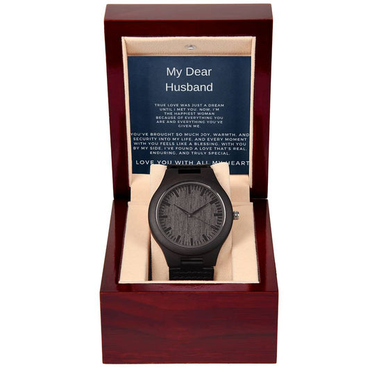To My Dear Husband | Handcrafted Wooden Watch for Him