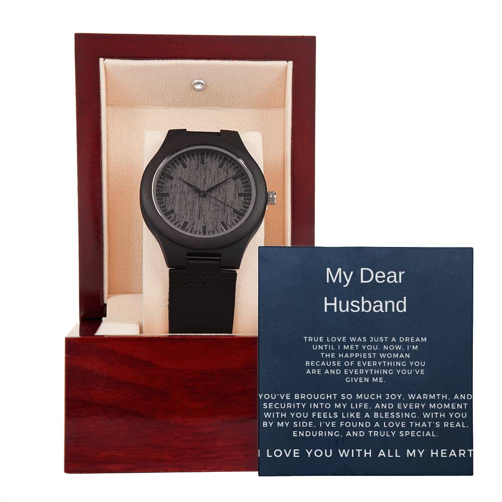 To My Dear Husband | Handcrafted Wooden Watch for Him