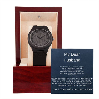 To My Dear Husband | Handcrafted Wooden Watch for Him
