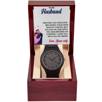 To My Husband | Unique and Stylish Wooden Watch Gift
