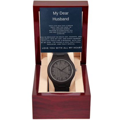 To My Dear Husband | Handcrafted Wooden Watch for Him