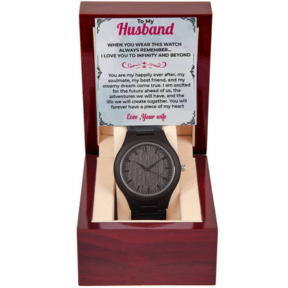 To My Husband Timeless Gift | Wooden Watch For Husband For any occasion