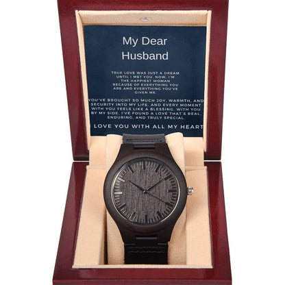 To My Dear Husband | Handcrafted Wooden Watch for Him