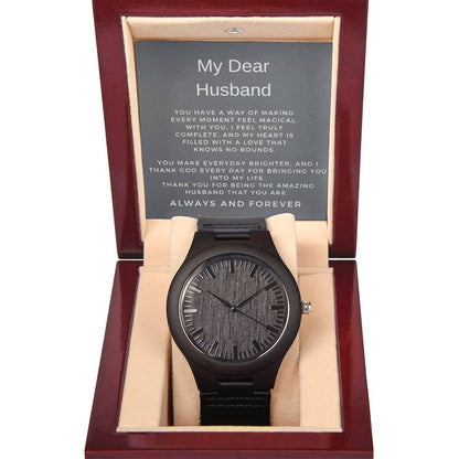 To My Husband | Personalized Wooden Watch Perfect for Him