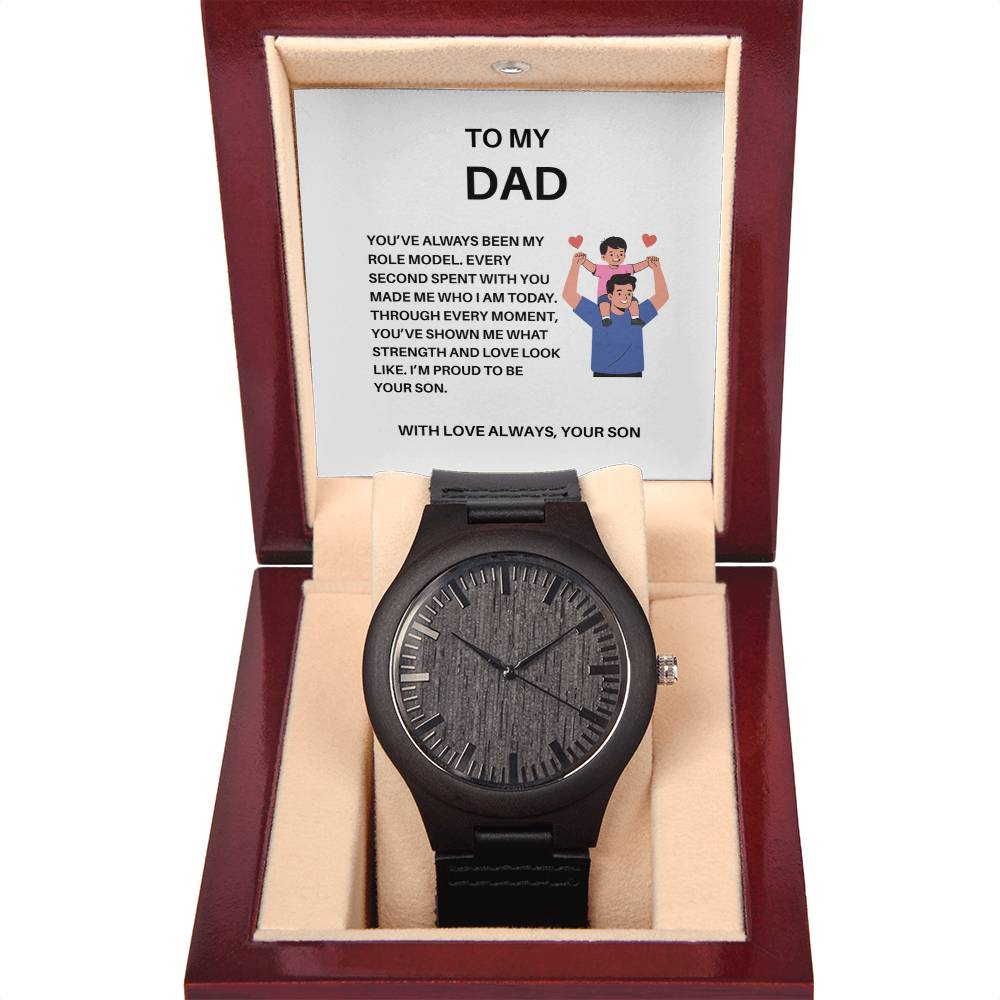 To My Father – Luxury Wooden Watch for Dad | Thoughtful Gift from Son