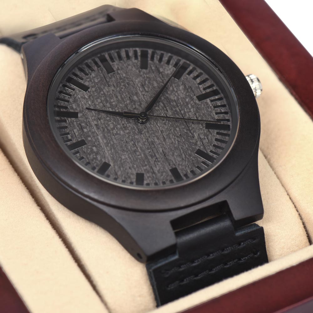 To My Father – Eco-Friendly Wooden Watch for Dad | Heartfelt Gift from Daughter for My First Hero