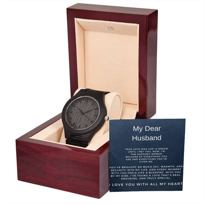 To My Dear Husband | Handcrafted Wooden Watch for Him