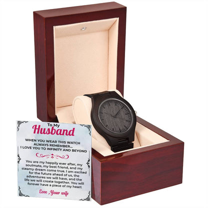To My Husband Timeless Gift | Wooden Watch For Husband For any occasion