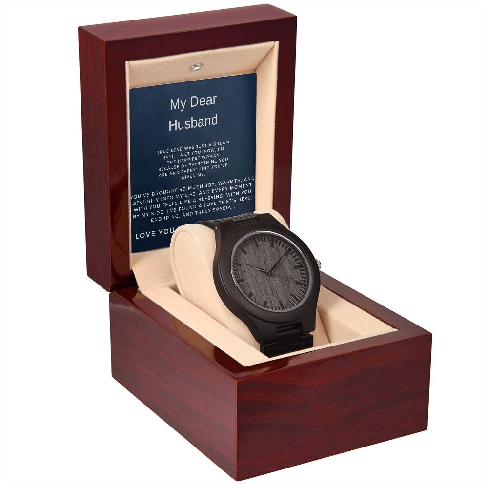 To My Dear Husband | Handcrafted Wooden Watch for Him