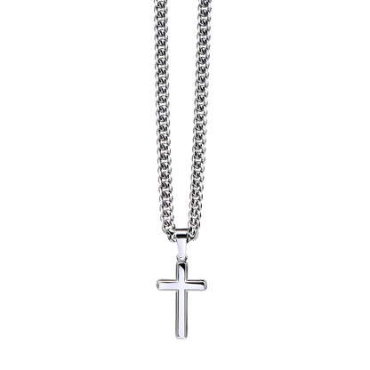 To The Love of My Life | Cuban Link Chain with Artisan Cross Necklace for My Husband