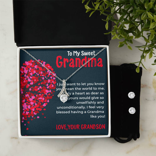 To My Sweet Grandma | Timeless Alluring Beauty Necklace Gift from Grandson | Gift for Grandma