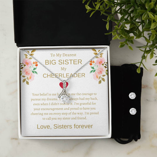 To My Dearest Big Sister | Beauty Necklace & Earring Bundle | A Gift of Love and Gratitude