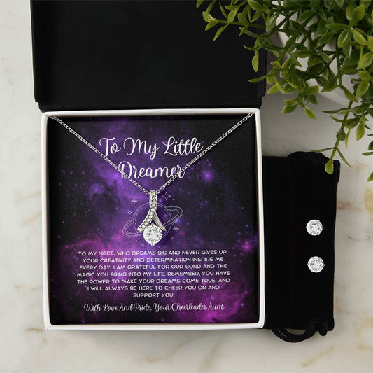 To My Little Dreamer - From Aunt to Niece Alluring Beauty With Earrings - SOUVMOUR