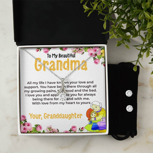 To My Beautiful Grandma | Alluring Beauty Necklace Gift from Granddaughter | Gift for Grandma