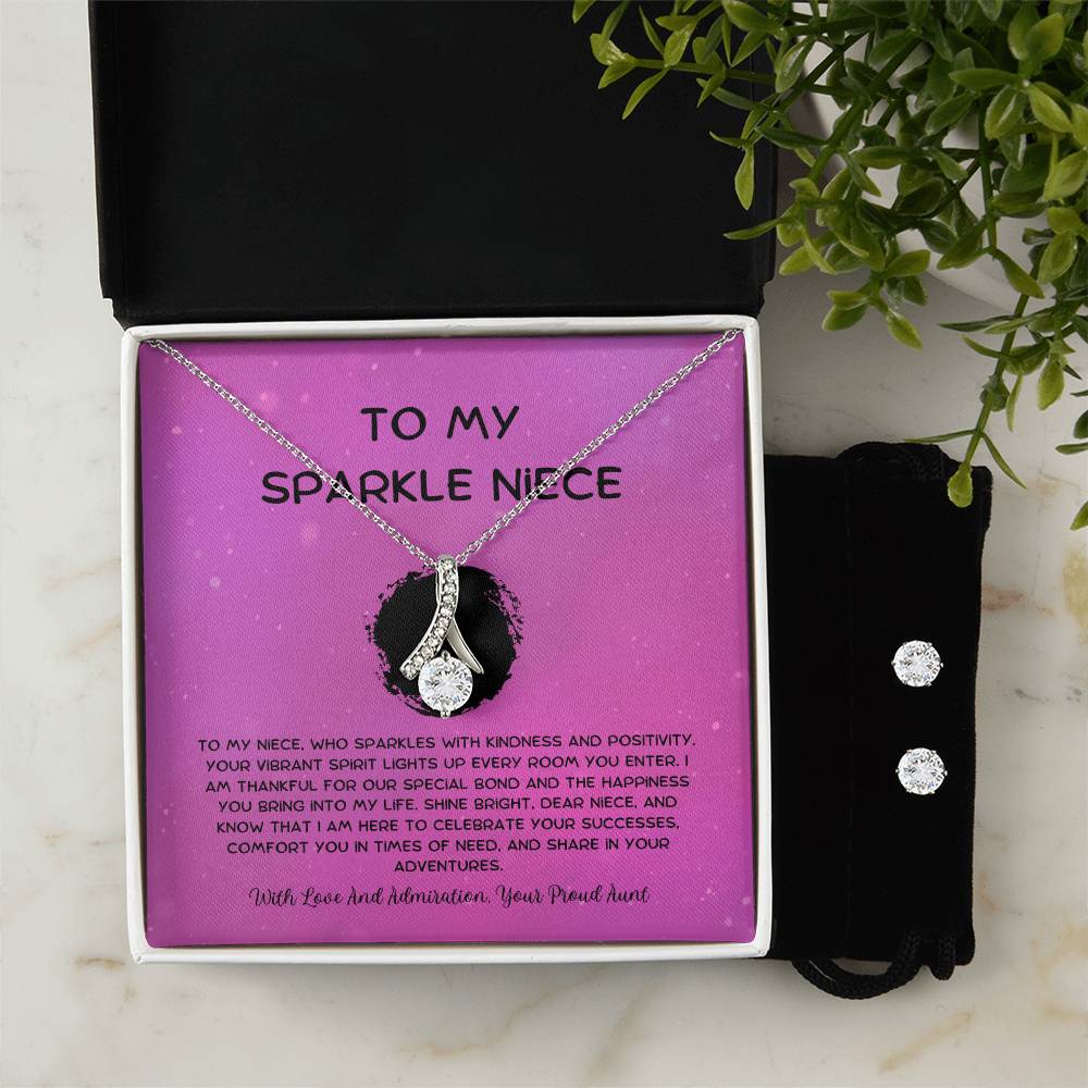To My Sparkle Niece - From Aunt to Niece Alluring Beauty With Earrings - SOUVMOUR