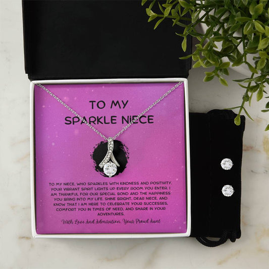 To My Sparkle Niece - From Aunt to Niece Alluring Beauty With Earrings - SOUVMOUR