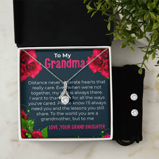 To My Grandma | Elegant Alluring Beauty Necklace Gift from Granddaughter | Gift for Grandma