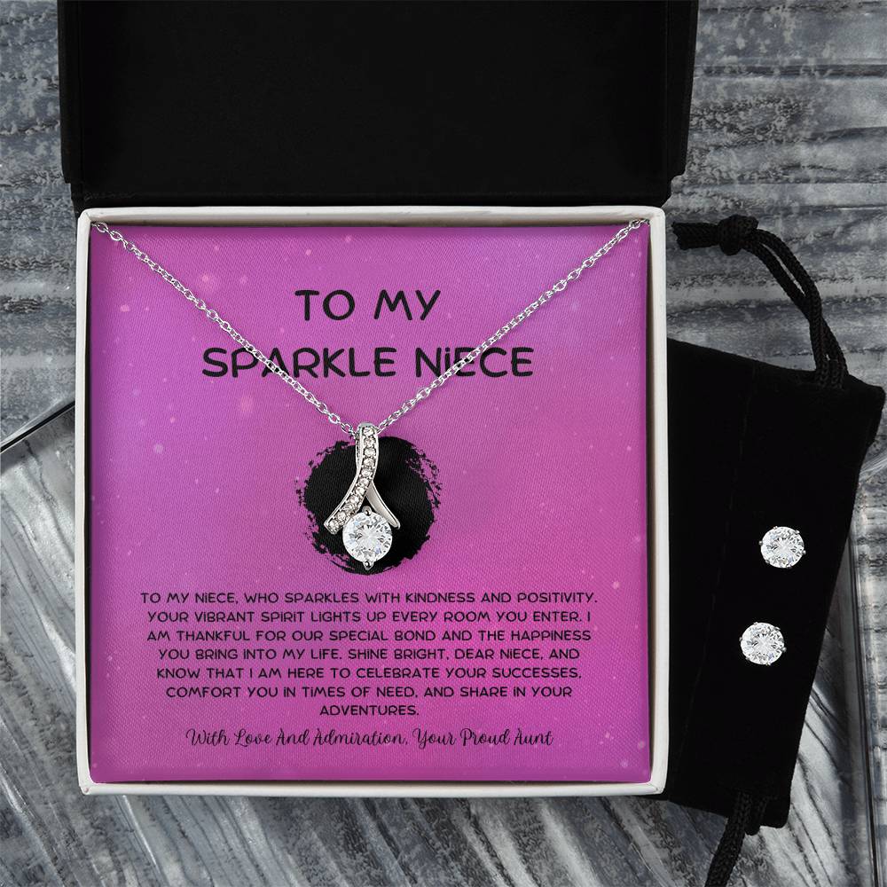 To My Sparkle Niece - From Aunt to Niece Alluring Beauty With Earrings - SOUVMOUR