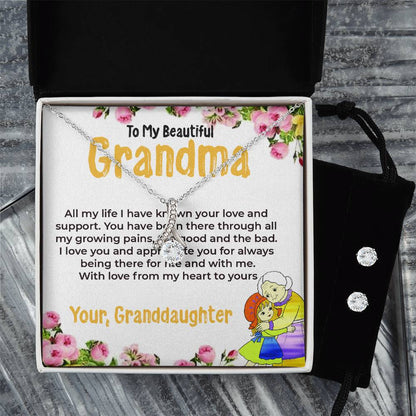 To My Beautiful Grandma | Alluring Beauty Necklace Gift from Granddaughter | Gift for Grandma