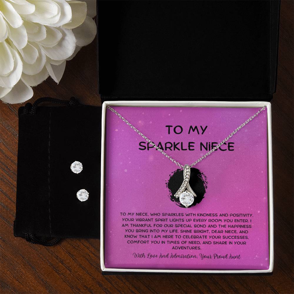 To My Sparkle Niece - From Aunt to Niece Alluring Beauty With Earrings - SOUVMOUR