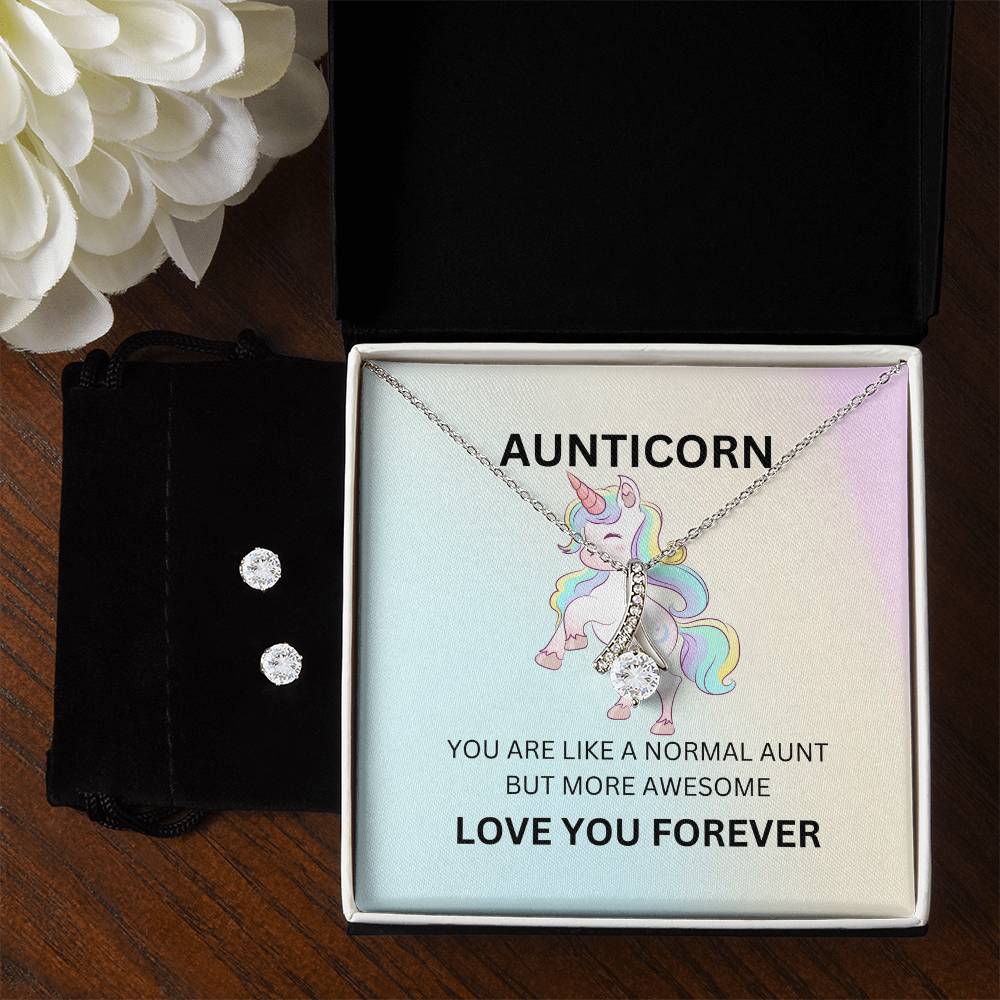 To My Auntie Necklace | Aunticorn Necklace | Fun and Unique Necklace Gift for Special Auntie - SOUVMOUR