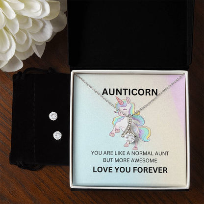 To My Auntie Necklace | Aunticorn Necklace | Fun and Unique Necklace Gift for Special Auntie - SOUVMOUR