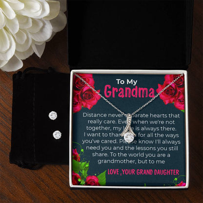 To My Grandma | Elegant Alluring Beauty Necklace Gift from Granddaughter | Gift for Grandma