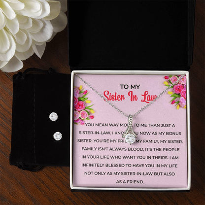 To My Sister-in-Law | Alluring Beauty Necklace & Earring Set | Gift for Sister-in-Law
