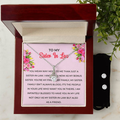 To My Sister-in-Law | Alluring Beauty Necklace & Earring Set | Gift for Sister-in-Law