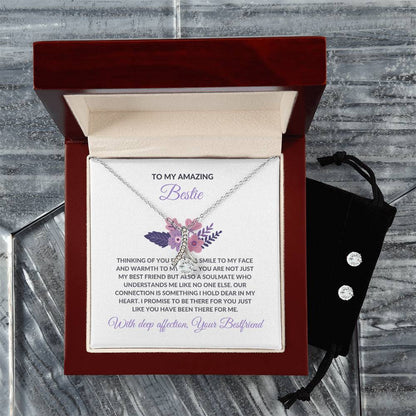 To My Amazing Best Friend - Alluring Beauty Necklace and Earrings Set | Gift for Best Friend | Friendship Gift