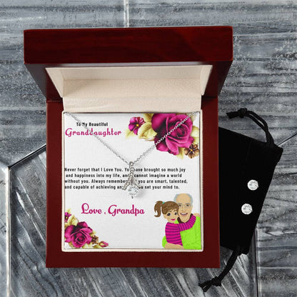 To My Lovely Granddaughter | Alluring Beauty Necklace & Earring Set, A Treasured Gift from Grandpa