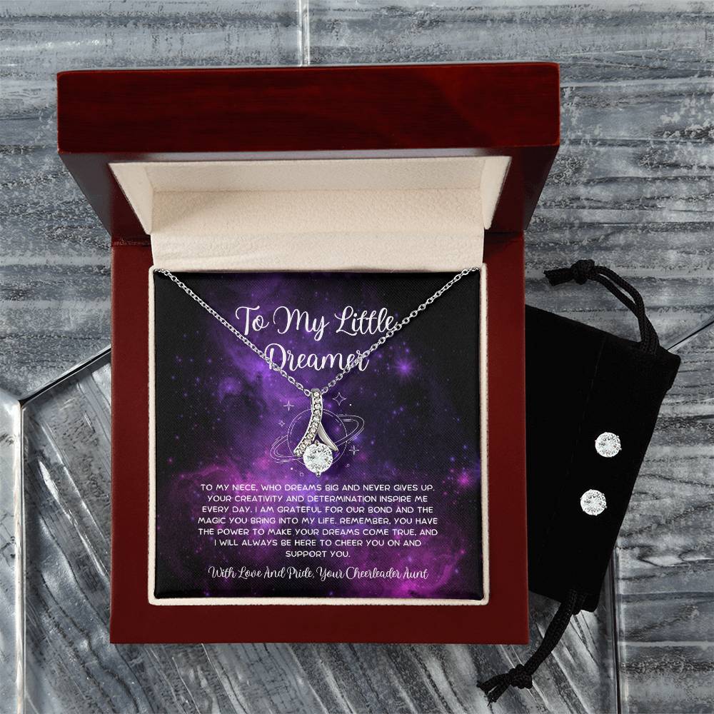 To My Little Dreamer - From Aunt to Niece Alluring Beauty With Earrings - SOUVMOUR