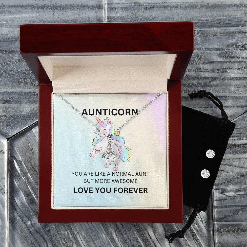 To My Auntie Necklace | Aunticorn Necklace | Fun and Unique Necklace Gift for Special Auntie - SOUVMOUR