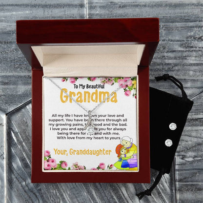 To My Beautiful Grandma | Alluring Beauty Necklace Gift from Granddaughter | Gift for Grandma