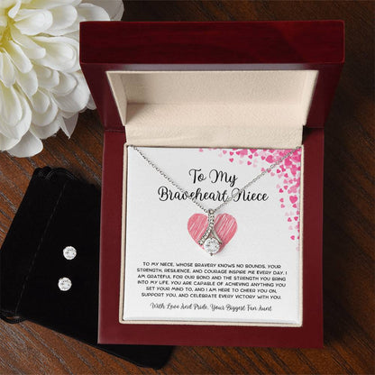 To My Braveheart Niece - From Aunt to Niece Alluring Beauty With Earrings - SOUVMOUR