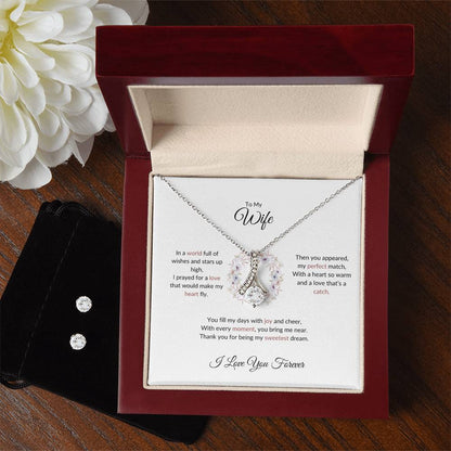 To My Dearest Wife, The Woman I Prayed For - Beauty Necklace & Earring | Beauty Necklace For Wife