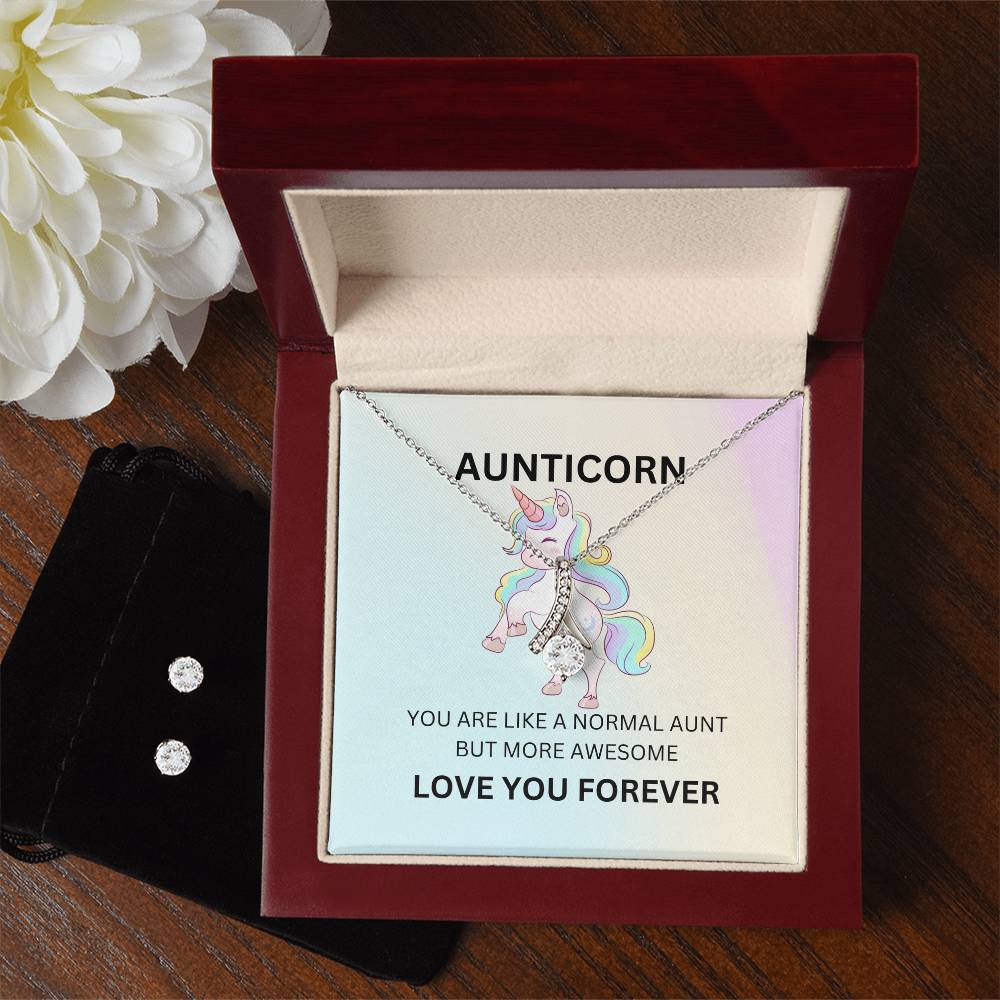 To My Auntie Necklace | Aunticorn Necklace | Fun and Unique Necklace Gift for Special Auntie - SOUVMOUR