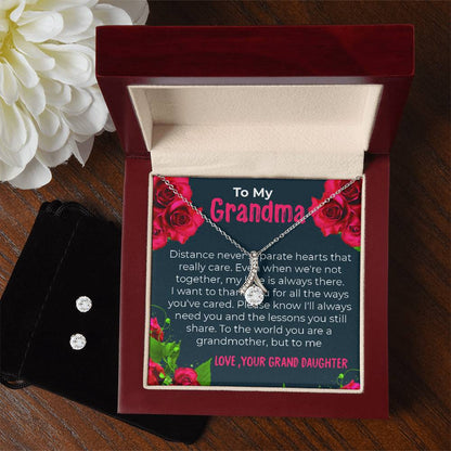 To My Grandma | Elegant Alluring Beauty Necklace Gift from Granddaughter | Gift for Grandma