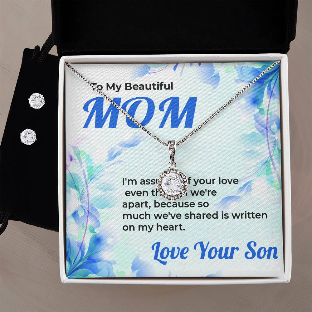 To The Woman Who Loves Me | Timeless Eternal Hope Jewelry Set from Son | Necklace Gift For Mom