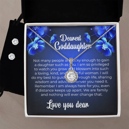Eternal Hope Necklace & Earring Set | To My Dearest Goddaughter | A Cherished Keepsake Filled with Hope | Goddaughter Gift