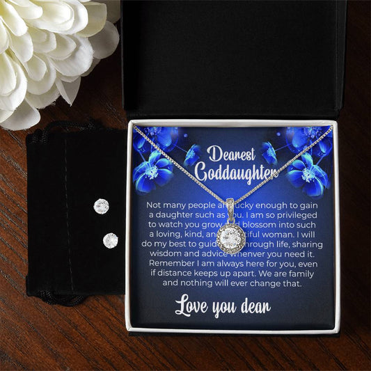 Eternal Hope Necklace & Earring Set | To My Dearest Goddaughter | A Cherished Keepsake Filled with Hope | Goddaughter Gift